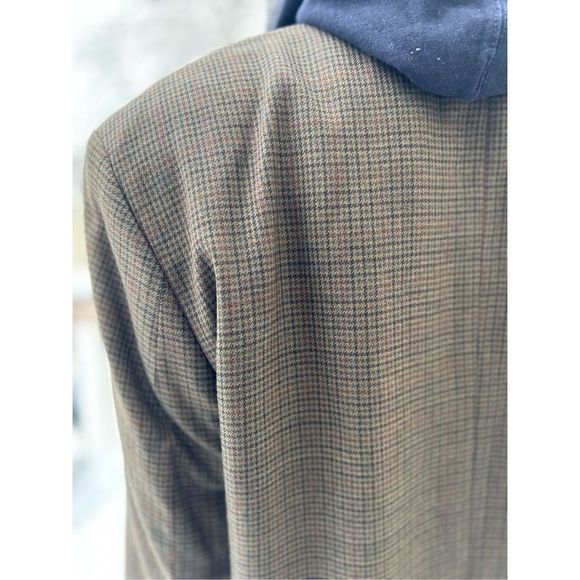 Nautica sports jacket suit plaid brown size 44R fully lined - Picture 3 of 16